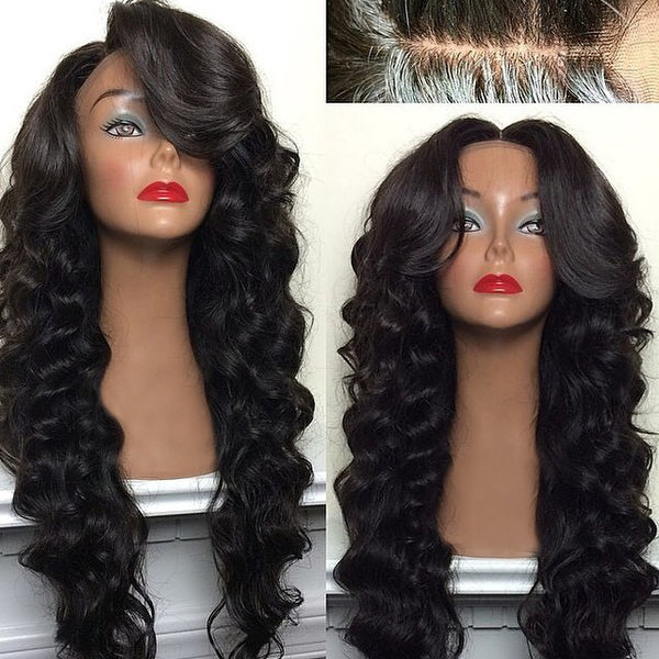 Best quality 100% virgin brazilian full lace wig- Wavy
