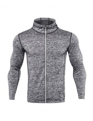 Men's Reflective Zip Sports Top