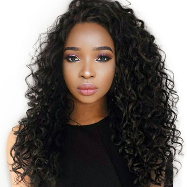 250% Density Curly Lace Front Brazilian Hair Wig